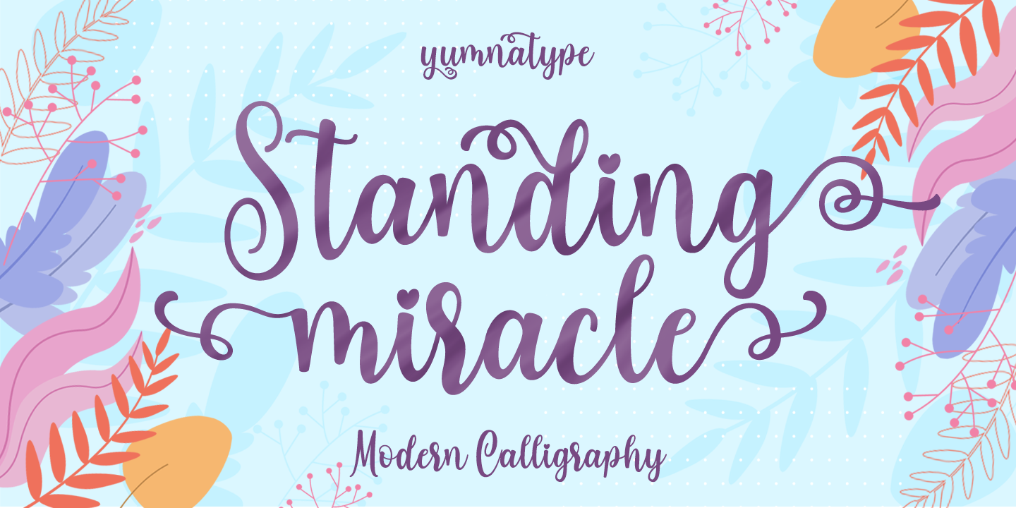 Przykładowa czcionka Standing Miracle #1